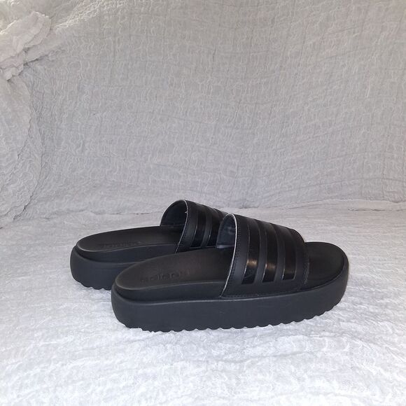 Adidas Black Slide Sandals - Picture 4 of 8
